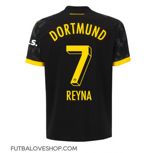 Dres Borussia Dortmund Giovanni Reyna #7 Preč 2023-24 Krátky Rukáv